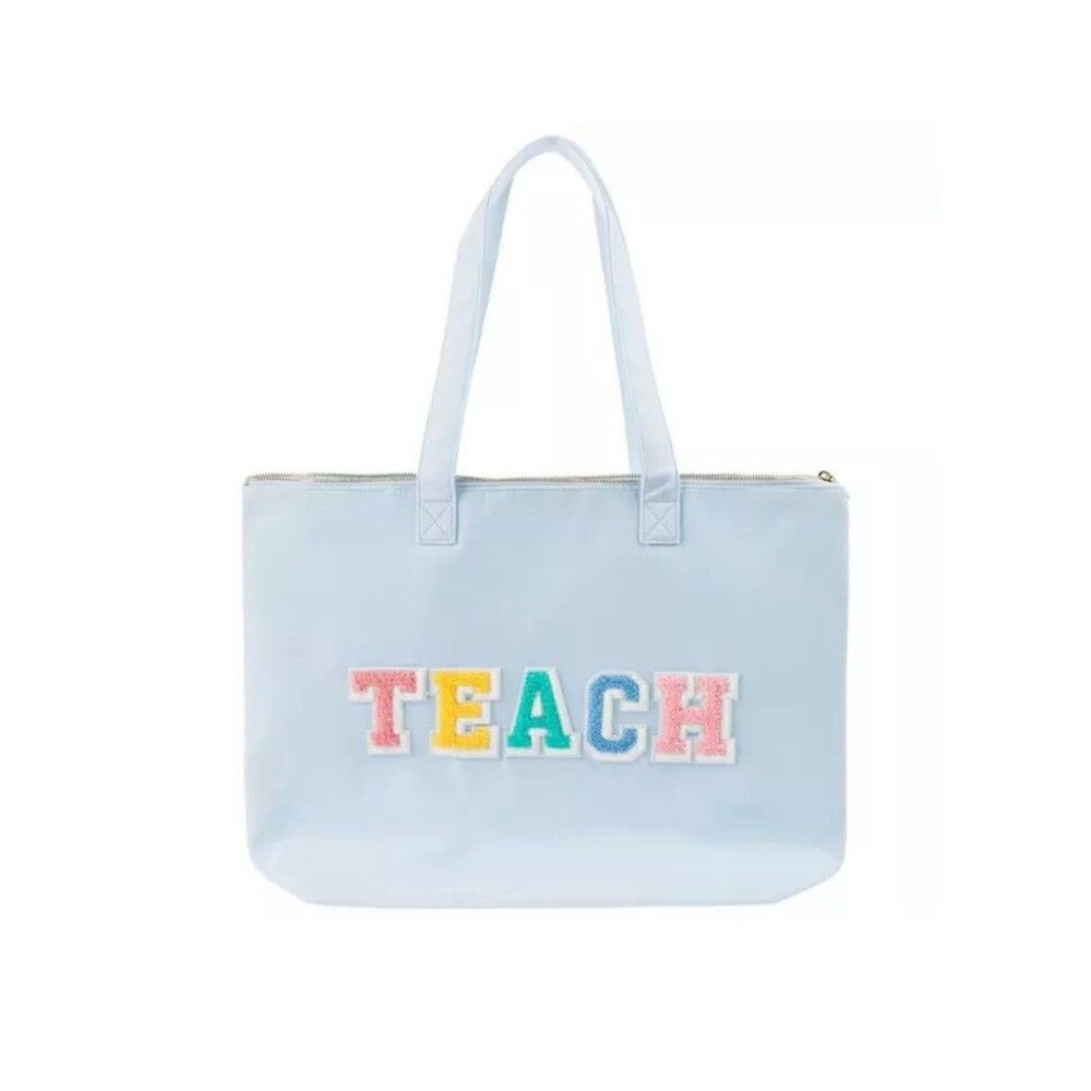 Women TEACHER Big BAG UTILITY WORK Zipper Laptop Daily Bag Matching Pouch 14x19 - Picture 3 of 9